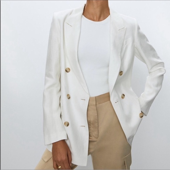 Aritzia Jackets & Blazers - Aritzia Babaton Samuel Oversized Linen Blazer Lilac Fog Size 00